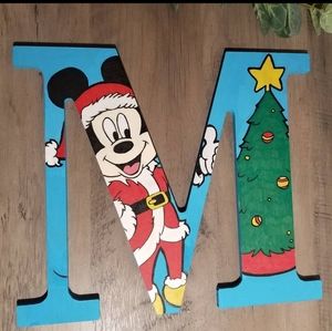 9.5 inch santa mickey painter letter